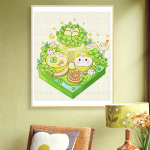 Spring Brand - Lucky Cat - 50*55CM 11CT 3 Stamped Cross Stitch
