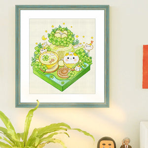 Spring Brand - Lucky Cat - 50*55CM 11CT 3 Stamped Cross Stitch