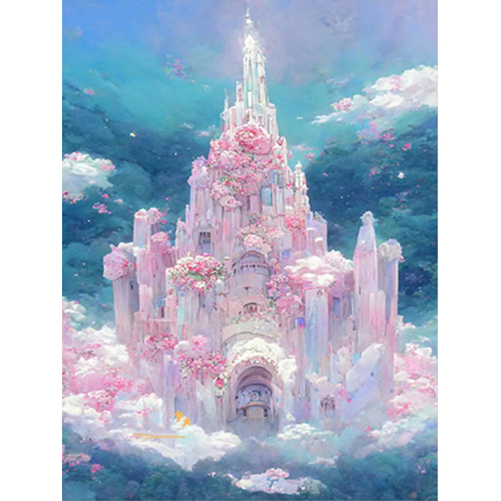 Rose Castle 40*50CM(Canvas) Full Round Drill Diamond Painting