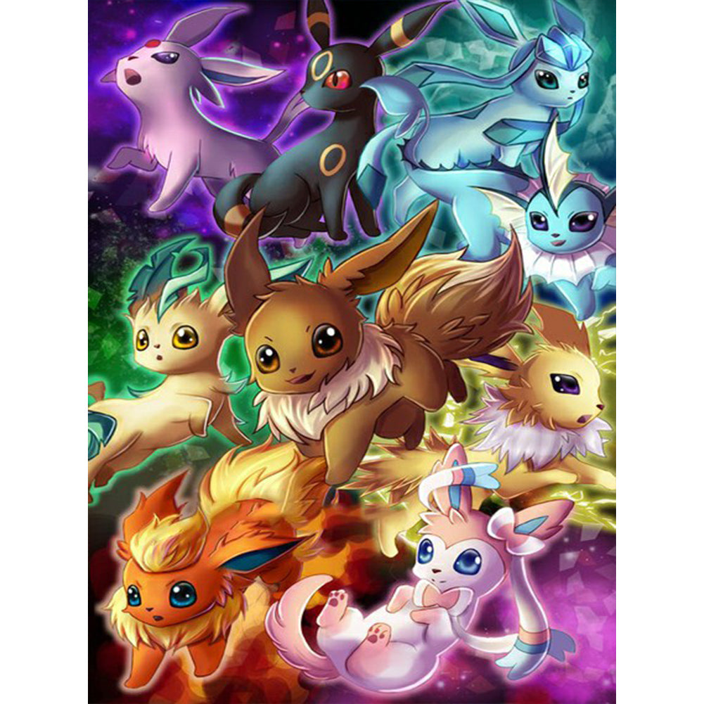 Pokémon Eevee 40*50CM(Canvas) Full Square Drill Diamond Painting