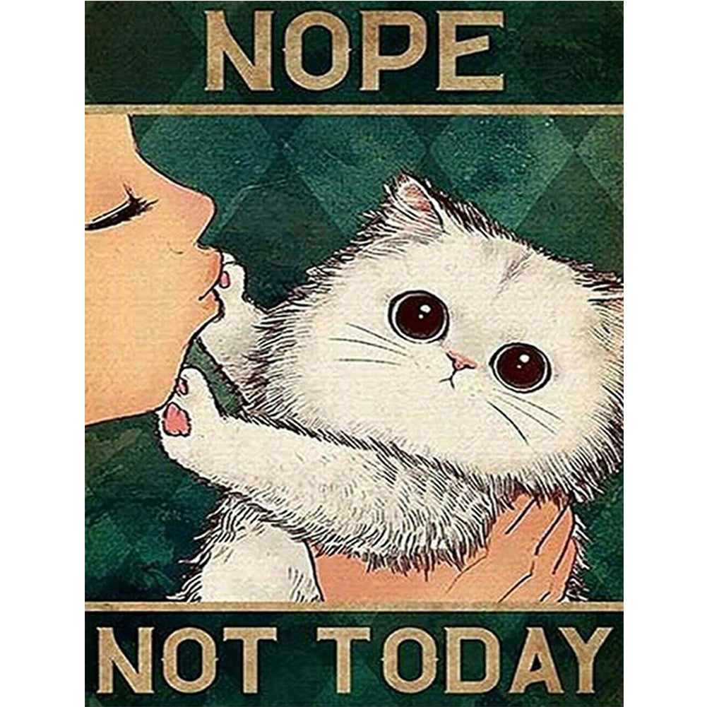 Cute Cat 30*40CM(Canvas) Full Square Drill Diamond Painting