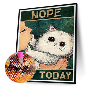 Cute Cat 30*40CM(Canvas) Full Square Drill Diamond Painting