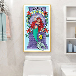 Mermaid Ariel 40*70CM(Canvas) Full Round Drill Diamond Painting