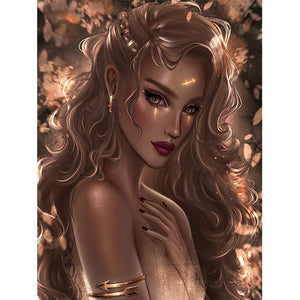 Girl 50*60CM(Canvas) Full Round Drill Diamond Painting