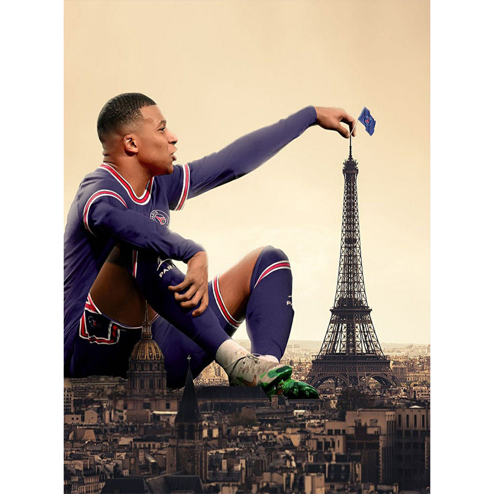 French Football Player Kylian Mbappé 30*40CM(Canvas) Full Round Drill Diamond Painting