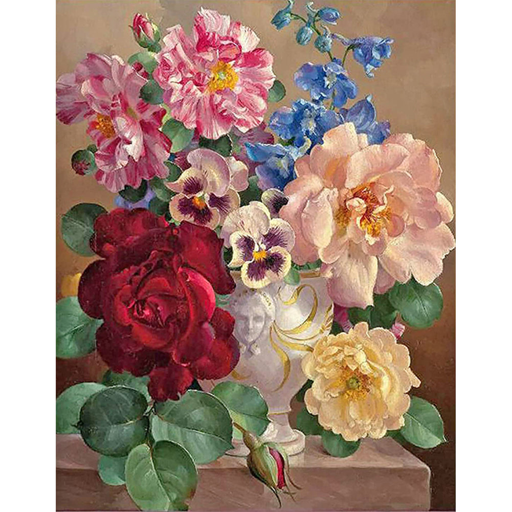 Flower Bouquet 30*40CM(Canvas) Full Round Drill Diamond Painting