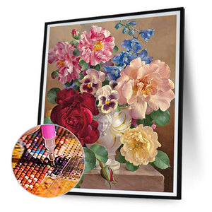 Flower Bouquet 30*40CM(Canvas) Full Round Drill Diamond Painting