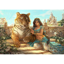 Load image into Gallery viewer, Princess Jasmine In The Hanging Garden 60*45CM(Canvas) Full Round Drill Diamond Painting
