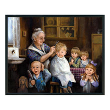 Load image into Gallery viewer, Yishu - Grandma And Child - 60*47CM 11CT 3 Stamped Cross Stitch
