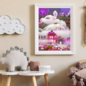 Rabbit Garden 30*50CM(Canvas) Full Round Drill Diamond Painting