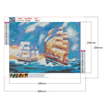 Load image into Gallery viewer, Sailboat At Sea 40*30CM(Canvas) Full Round Drill Diamond Painting
