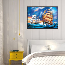 Load image into Gallery viewer, Sailboat At Sea 40*30CM(Canvas) Full Round Drill Diamond Painting
