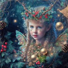 Load image into Gallery viewer, Christmas Girl 40*40CM(Canvas) Full Round Drill Diamond Painting
