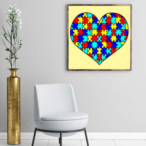 Heavenly Heart Puzzle 50*50CM(Canvas) Full Round Drill Diamond Painting