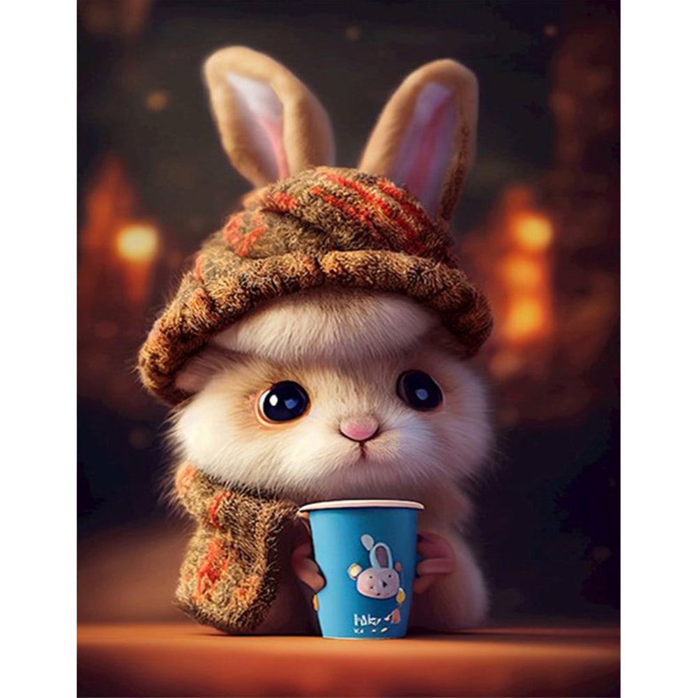 Rabbit 30*40CM(Canvas) Full Round Drill Diamond Painting