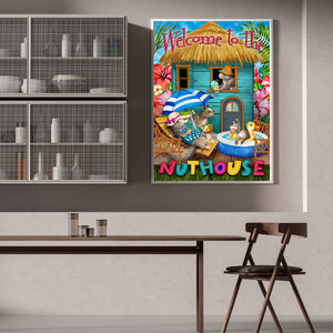 Little Mouse On Vacation 40*50CM(Canvas) Full Round Drill Diamond Painting