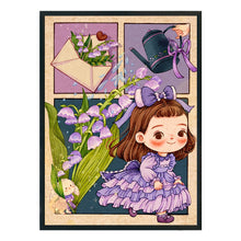 Load image into Gallery viewer, Yishu - Little Girl With Ancient Bellflower - 40*56CM 11CT 3 Stamped Cross Stitch

