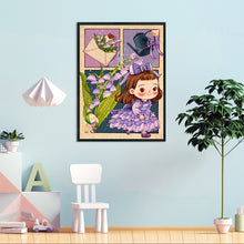 Load image into Gallery viewer, Yishu - Little Girl With Ancient Bellflower - 40*56CM 11CT 3 Stamped Cross Stitch
