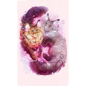 Illustrated Fantasy Cat 50*70CM(Canvas) Full Square Drill Diamond Painting