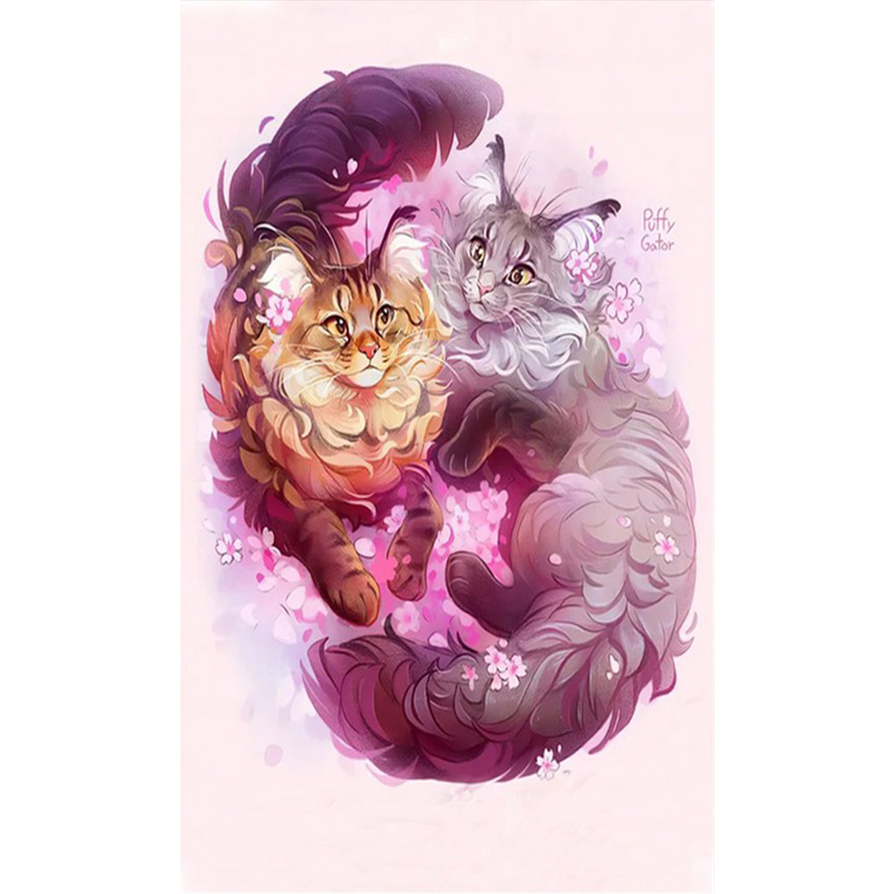 Illustrated Fantasy Cat 50*70CM(Canvas) Full Square Drill Diamond Painting