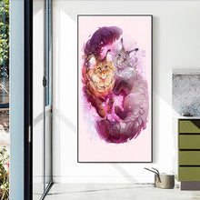 Load image into Gallery viewer, Illustrated Fantasy Cat 50*70CM(Canvas) Full Square Drill Diamond Painting
