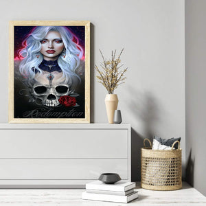 Skeleton Lady 30*40CM(Canvas) Full Round Drill Diamond Painting