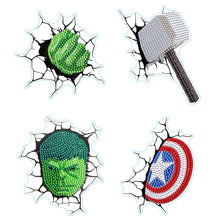 Load image into Gallery viewer, 4 PCS Marvel Cartoon Paster DIY Diamond Mosaic Sticker for Child Gift (154)
