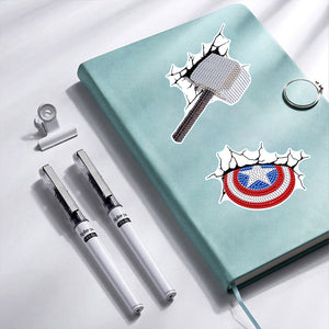 4 PCS Marvel Cartoon Paster DIY Diamond Mosaic Sticker for Child Gift (154)
