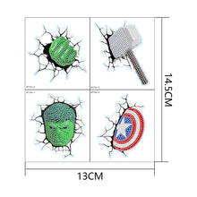 Load image into Gallery viewer, 4 PCS Marvel Cartoon Paster DIY Diamond Mosaic Sticker for Child Gift (154)
