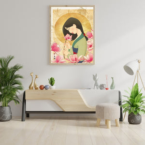 Mulan 30*40CM(Canvas) Full Round Drill Diamond Painting