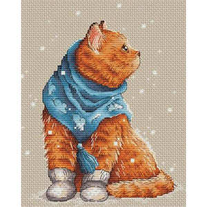 Yishu - Winter Cats - 40*50CM 14CT 2 Counted Cross Stitch