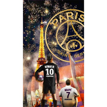 Load image into Gallery viewer, Neymar And Mbappé Under The Eiffel Tower 40*80CM(Canvas) Full Round Drill Diamond Painting
