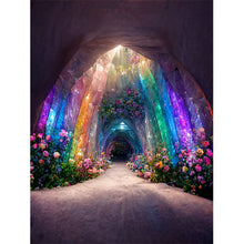 Load image into Gallery viewer, Rainbow Cave With Flowers 40*50CM(Canvas) Full Round Drill Diamond Painting

