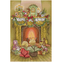 Load image into Gallery viewer, Joy Sunday - Brother And Sister By The Fireplace - 34*47CM 14CT 2 Stamped Cross Stitch
