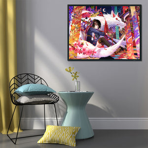 Yishu - Onmyoji Characters - 60*45CM 11CT 3 Stamped Cross Stitch