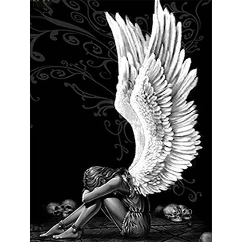 White-Winged Angel 30*40CM(Picture) Full Square Drill Diamond Painting