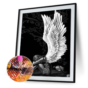 White-Winged Angel 30*40CM(Picture) Full Square Drill Diamond Painting