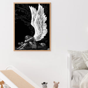 White-Winged Angel 30*40CM(Picture) Full Square Drill Diamond Painting