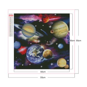 Space Planet 50*50CM(Picture) Full Square Drill Diamond Painting