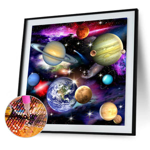 Space Planet 50*50CM(Picture) Full Square Drill Diamond Painting