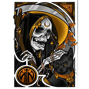 Skull Tarot Card 30*40CM(Canvas) Full Round Drill Diamond Painting