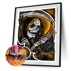 Skull Tarot Card 30*40CM(Canvas) Full Round Drill Diamond Painting