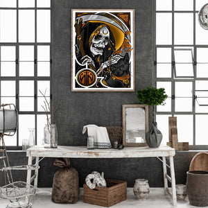 Skull Tarot Card 30*40CM(Canvas) Full Round Drill Diamond Painting