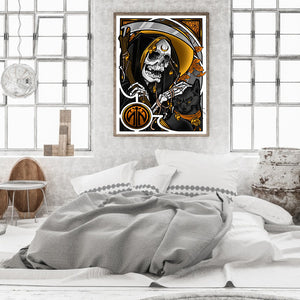 Skull Tarot Card 30*40CM(Canvas) Full Round Drill Diamond Painting