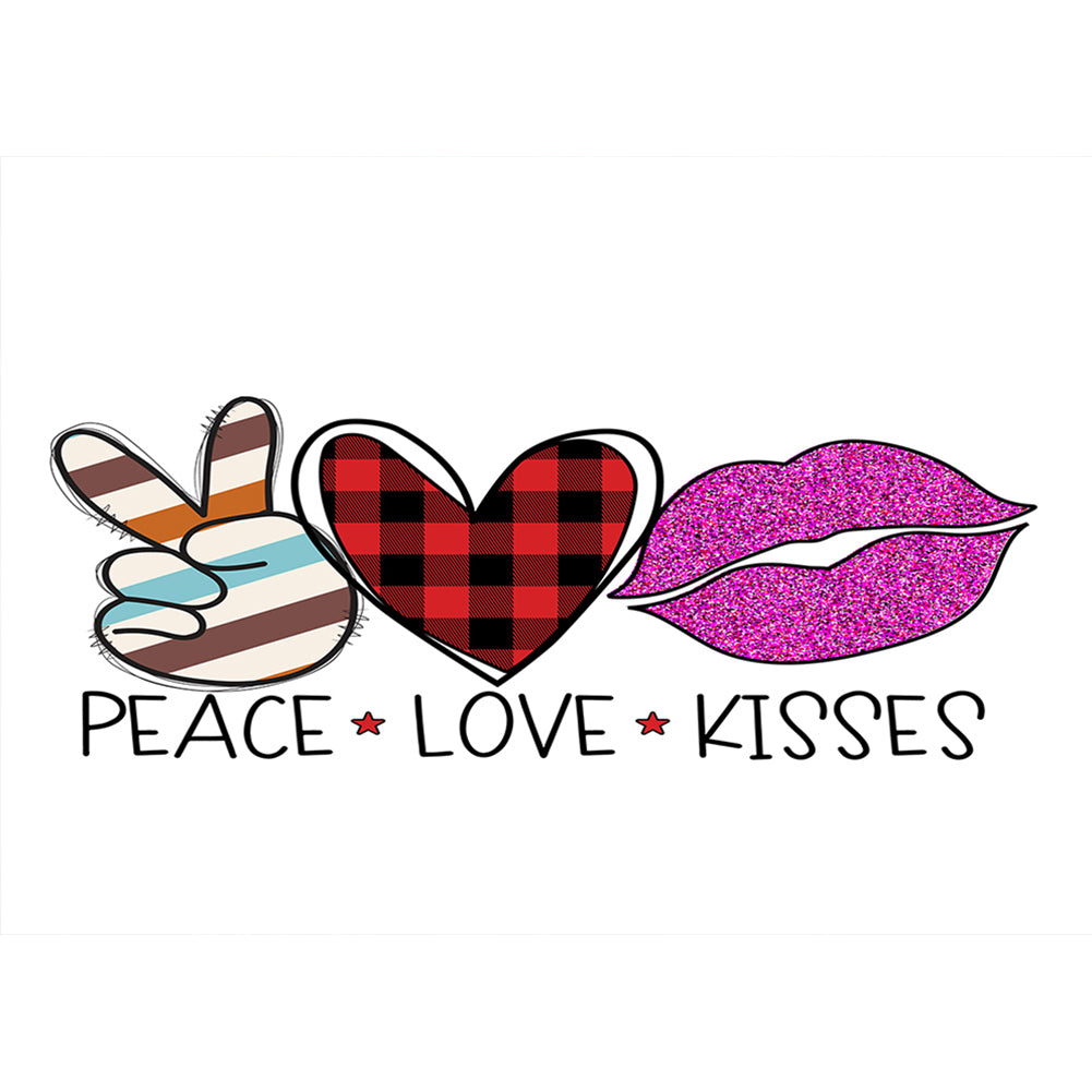 Peace And Love 50*40CM(Canvas) Full Round Drill Diamond Painting