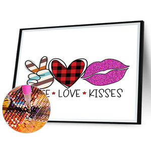 Peace And Love 50*40CM(Canvas) Full Round Drill Diamond Painting