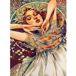 Pisces Beauty 30*40CM(Canvas) Full Round Drill Diamond Painting