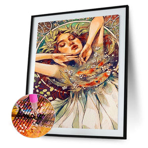 Pisces Beauty 30*40CM(Canvas) Full Round Drill Diamond Painting
