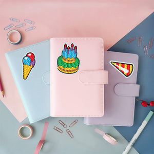 34 PCS Mosaic Paster Diamonds Painting Sticker (Cartoon Ice Cream Cake 140)