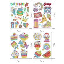 Load image into Gallery viewer, 34 PCS Mosaic Paster Diamonds Painting Sticker (Cartoon Ice Cream Cake 140)
